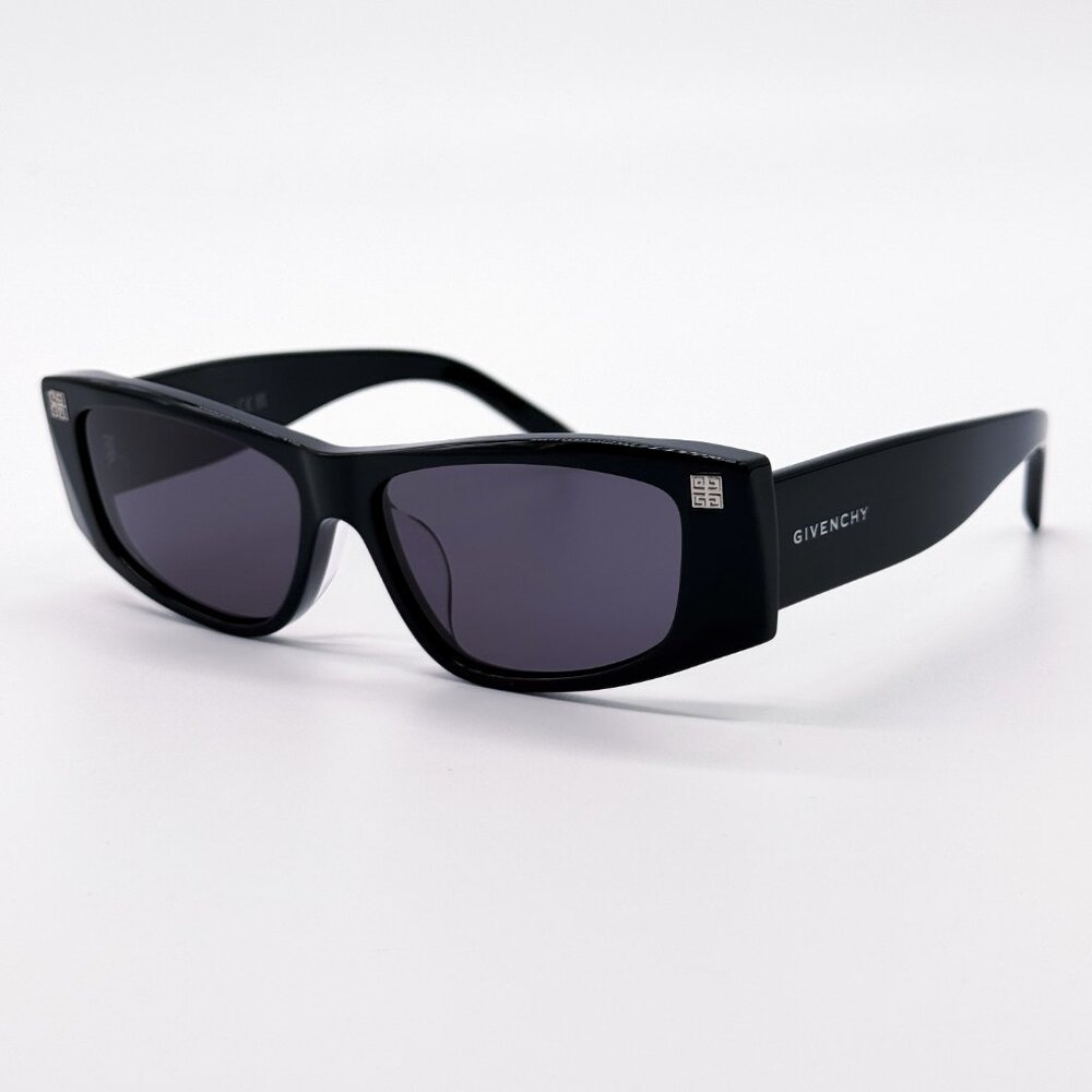 NEW GIVENCHY GV40048F 01A SHINY BLACK/GREY WOMEN SUNGLASSES GIVENCHY - Picture 3 of 9